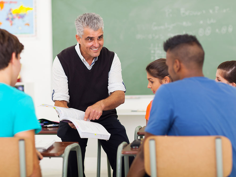 Teacher with Students