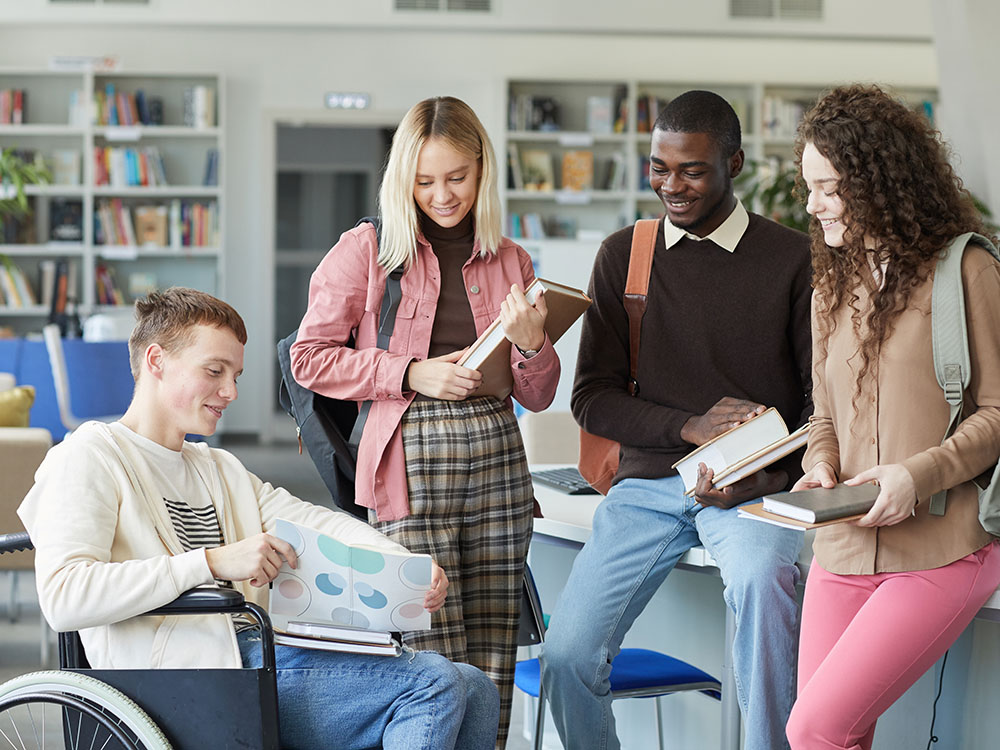 Multi-ethnic group of students